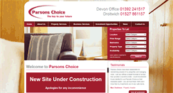 Desktop Screenshot of parsonschoice.co.uk