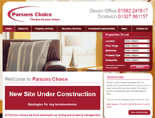 Tablet Screenshot of parsonschoice.co.uk